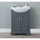 24 in. Bathroom Vanity in Dark Gray with Ceramic Top - Thumbnail 0