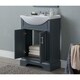 24 in. Bathroom Vanity in Dark Gray with Ceramic Top - Thumbnail 1