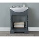 24 in. Bathroom Vanity in Dark Gray with Ceramic Top - Thumbnail 2