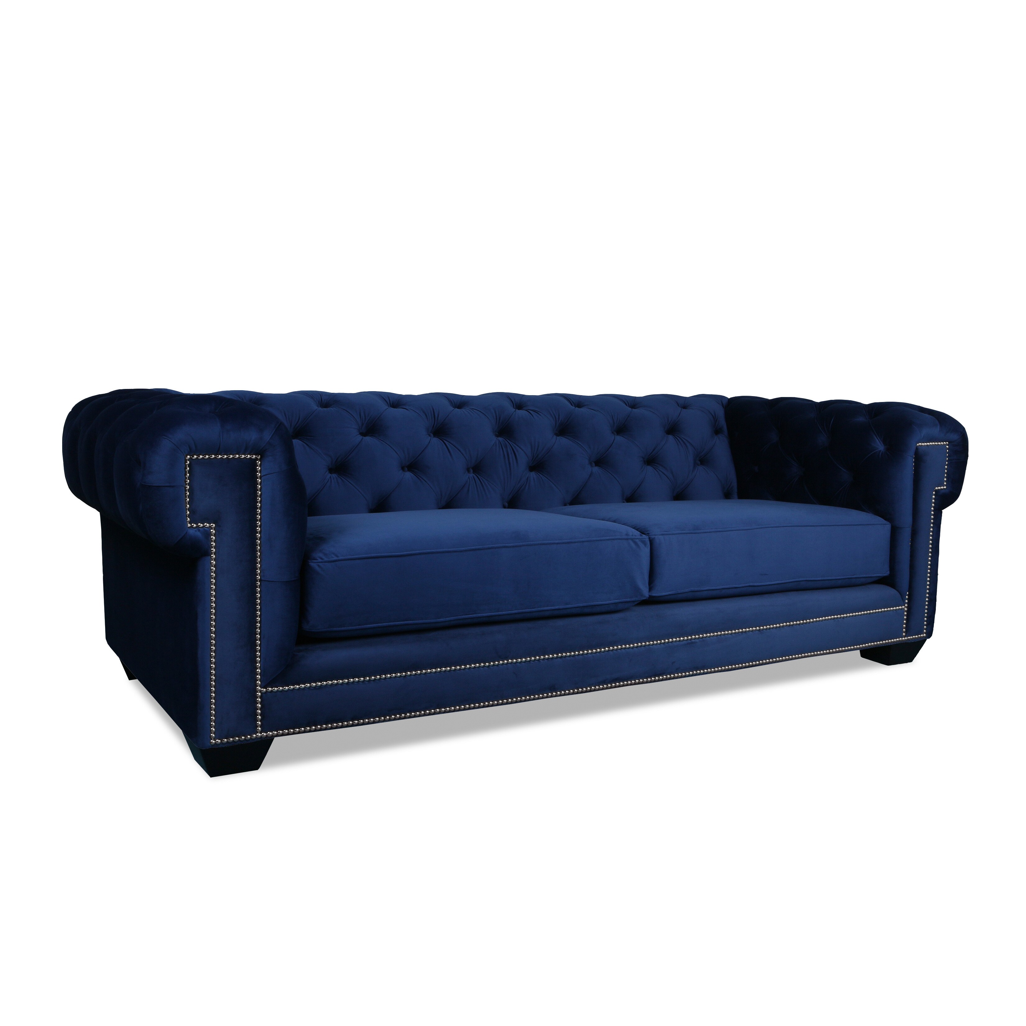 Shop Charles Chesterfield Velvet Tufted Sofa Free Shipping Today