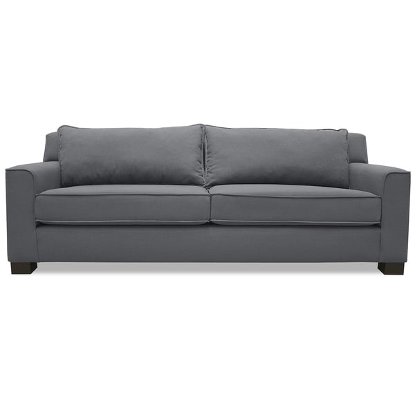 Shop Lyzette Linen Grey Sofa Free Shipping Today Overstock 10411177