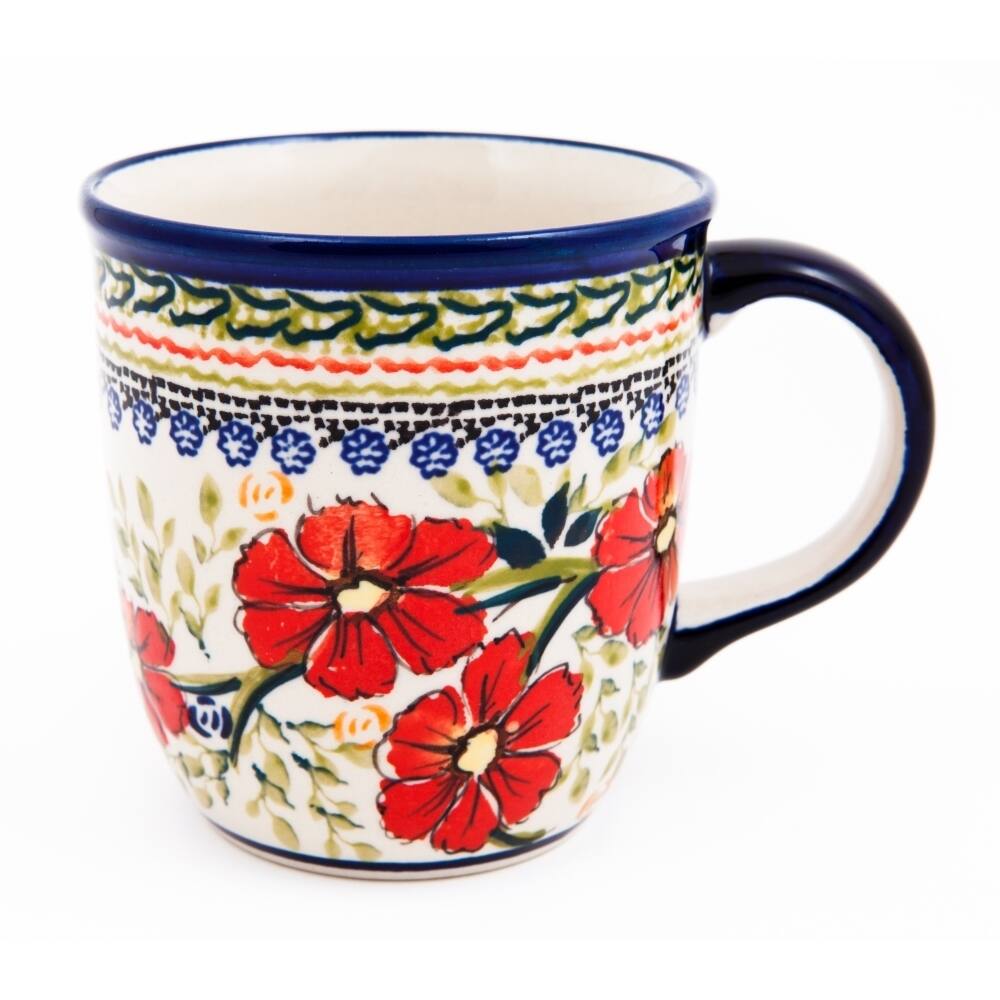 Handmade Stonware Floral Mug (Poland)