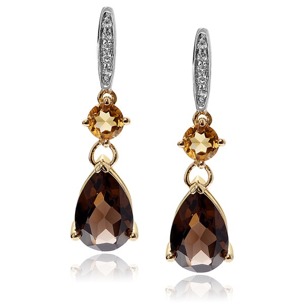 Journee Collection Goldplated Sterling Silver Gemstone Post Earrings ...