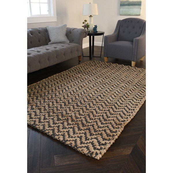Shop Kosas Home Dagon Herringbone Gray/Nat 4x6 Rug Free Shipping Today 10412460