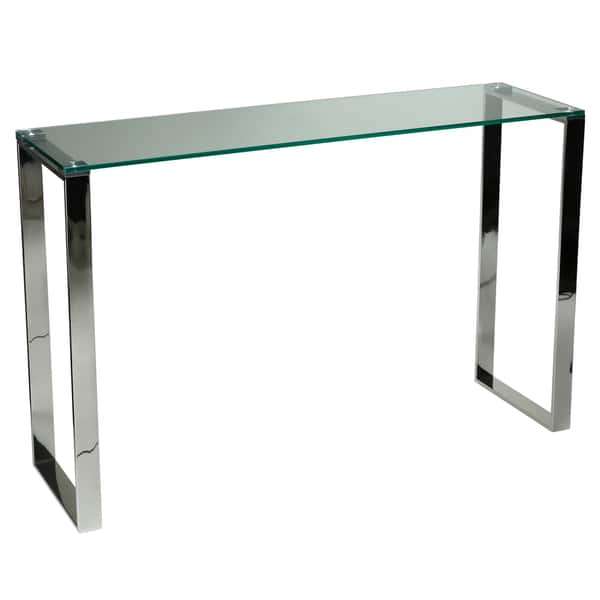 Shop Cortesi Home Remi Contemporary Glass Console Table With