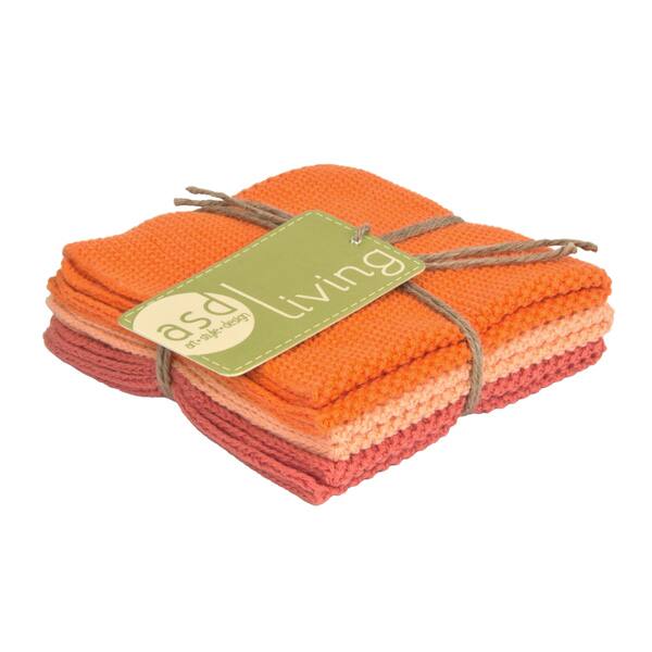 Set of 3 Fresh Melon Cotton Dishcloths Bed Bath & Beyond 10412522