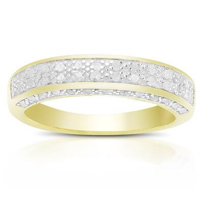 Finesque Sterling Silver 1/3ct TDW Diamond Wedding Band