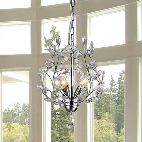 Warehouse of Tiffany Marie 4-light Chrome 13-inch Crystal Chandelier