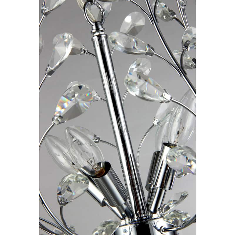 Marie 4-light Chrome 13-inch Crystal Chandelier