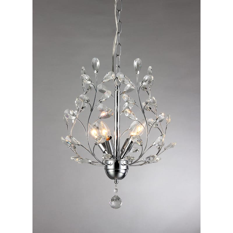 Marie 4-light Chrome 13-inch Crystal Chandelier