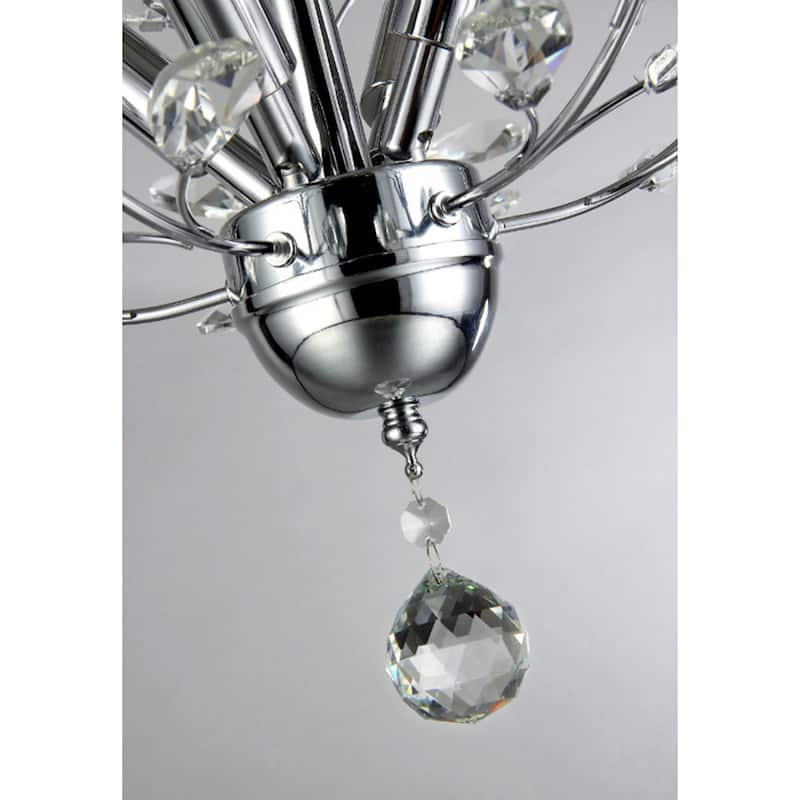 Marie 4-light Chrome 13-inch Crystal Chandelier