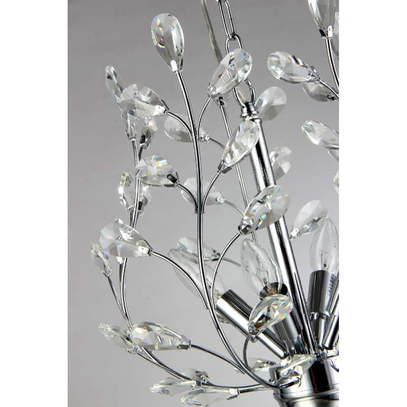 Marie 4-light Chrome 13-inch Crystal Chandelier