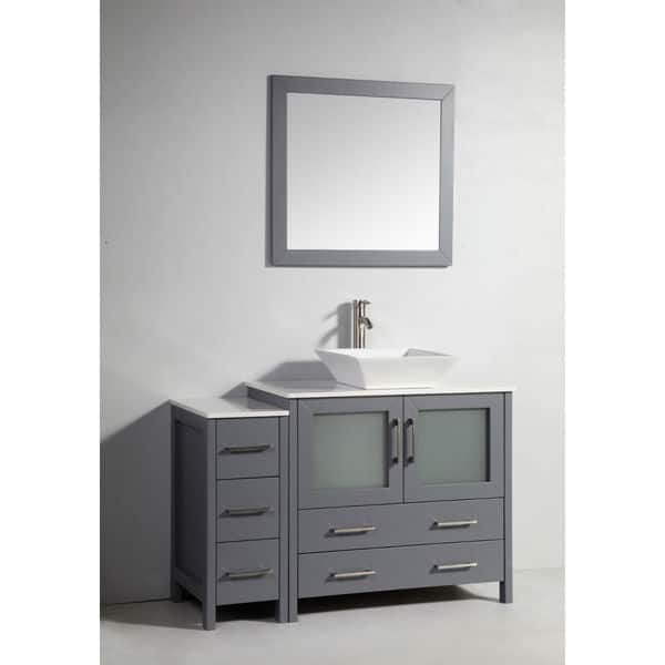 Legion Furniture 48inch Solid Wood Single Sink Vanity with Side