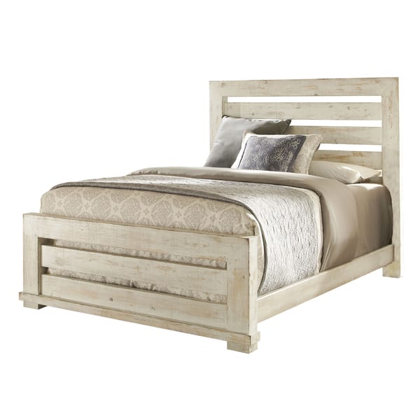 Willow Pine Distressed Slat Bed - - 10413217
