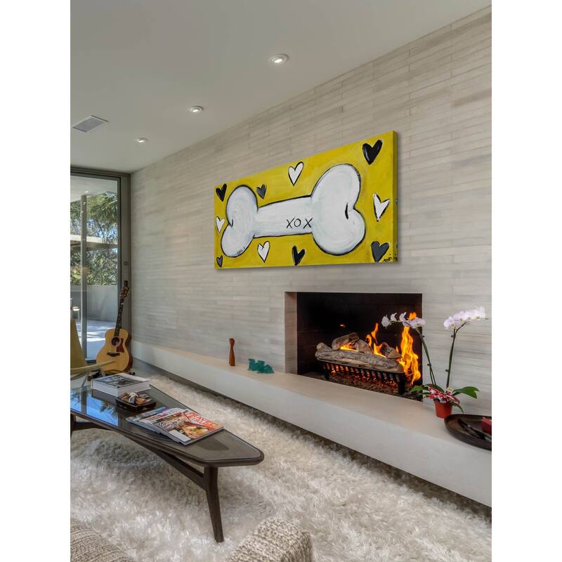 Marmont Hill - Yellow Bone by Tori Campisi Painting Print on Canvas - Multi-Color