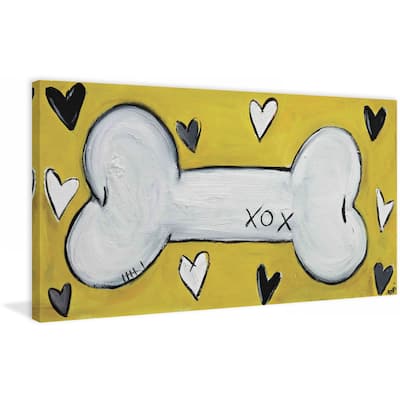 Marmont Hill - Yellow Bone by Tori Campisi Painting Print on Canvas - Multi-Color