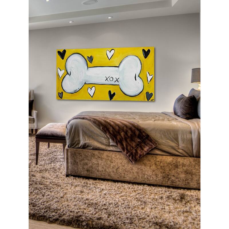 Marmont Hill - Yellow Bone by Tori Campisi Painting Print on Canvas - Multi-Color