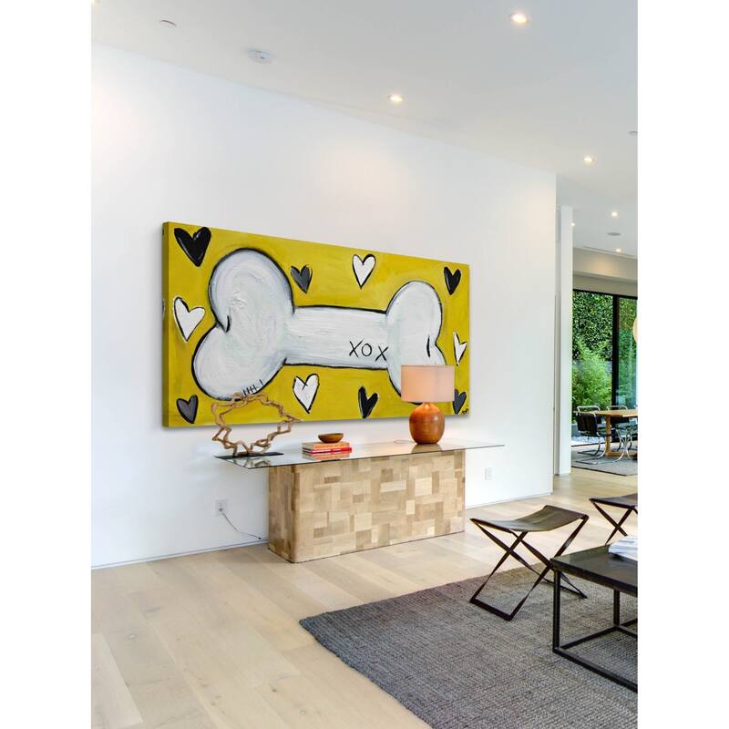 Marmont Hill - Yellow Bone by Tori Campisi Painting Print on Canvas - Multi-Color