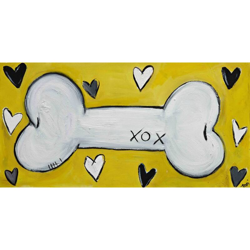 Marmont Hill - Yellow Bone by Tori Campisi Painting Print on Canvas - Multi-Color