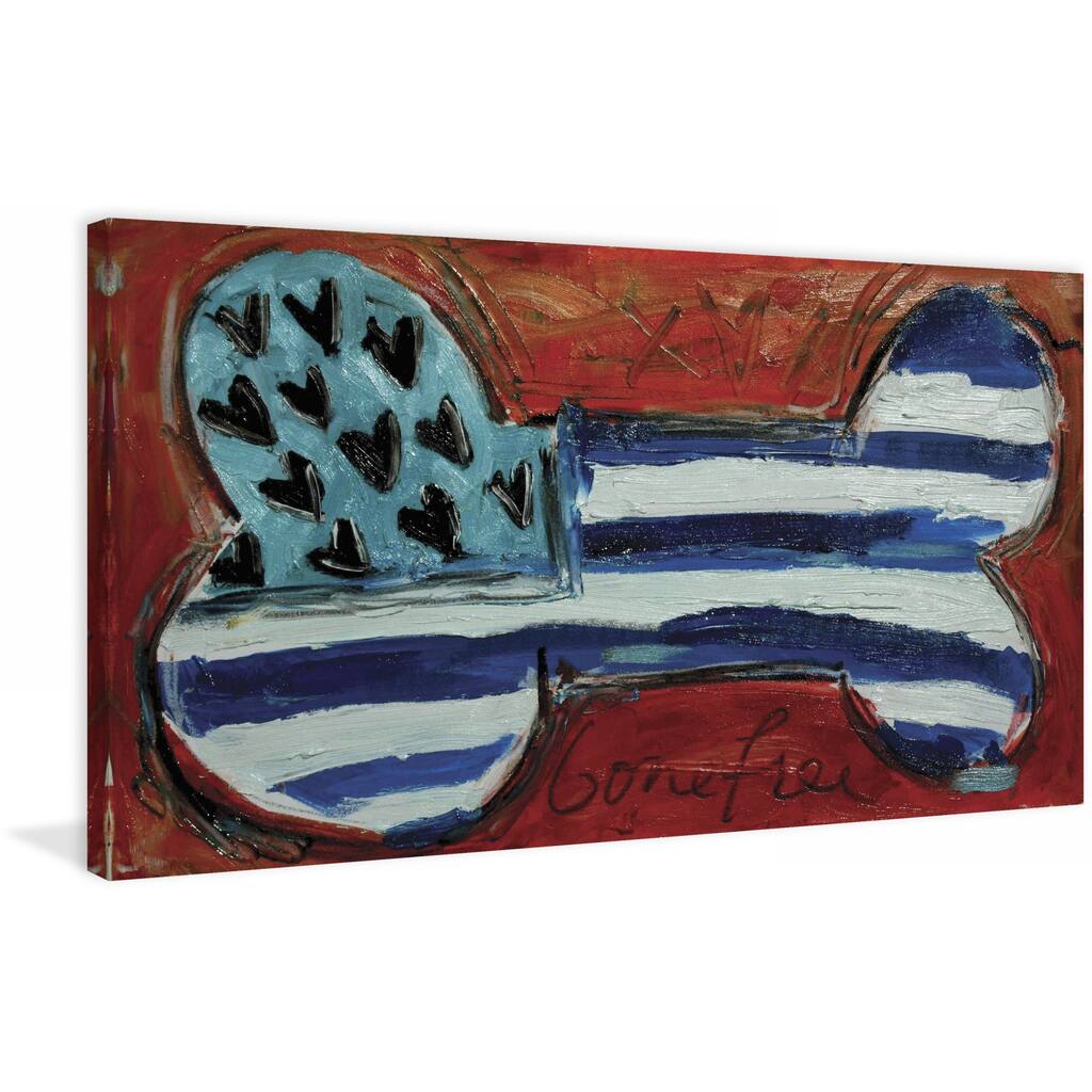 Marmont Hill - Orange Bone by Tori Campisi Painting Print on Canvas - Multi-Color