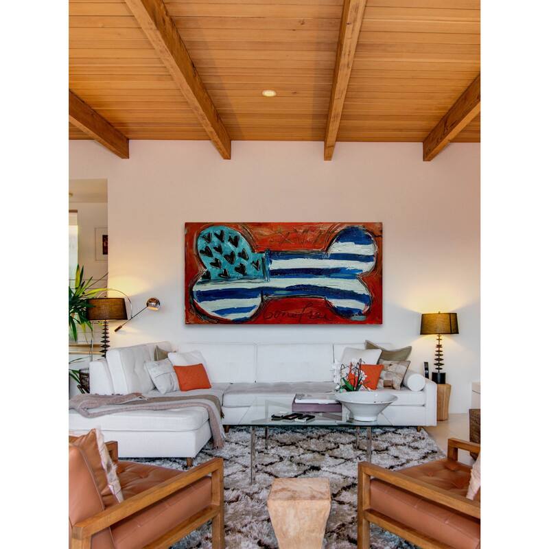 Marmont Hill - Orange Bone by Tori Campisi Painting Print on Canvas - Multi-Color