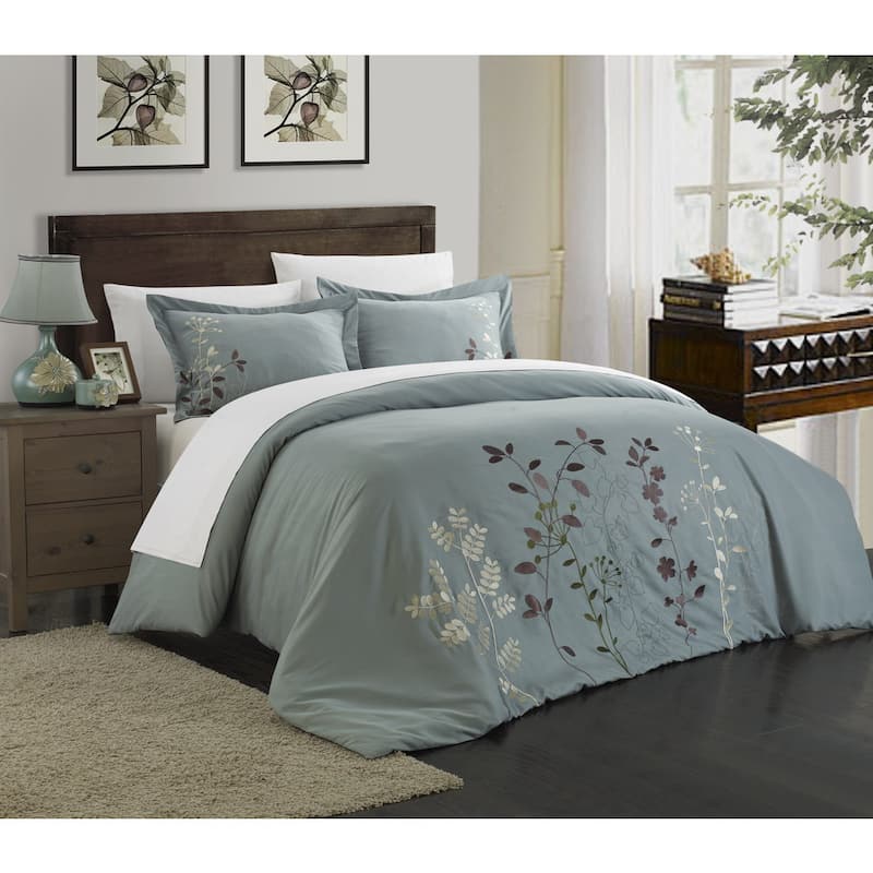 Copper Grove Burwell 3piece Floral Duvet Cover Set On Sale Bed