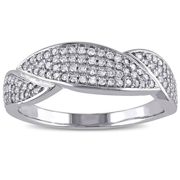 Size-4.5 1/6 cttw, G-H,I2-I3 Diamond Wedding Band in Sterling Silver 