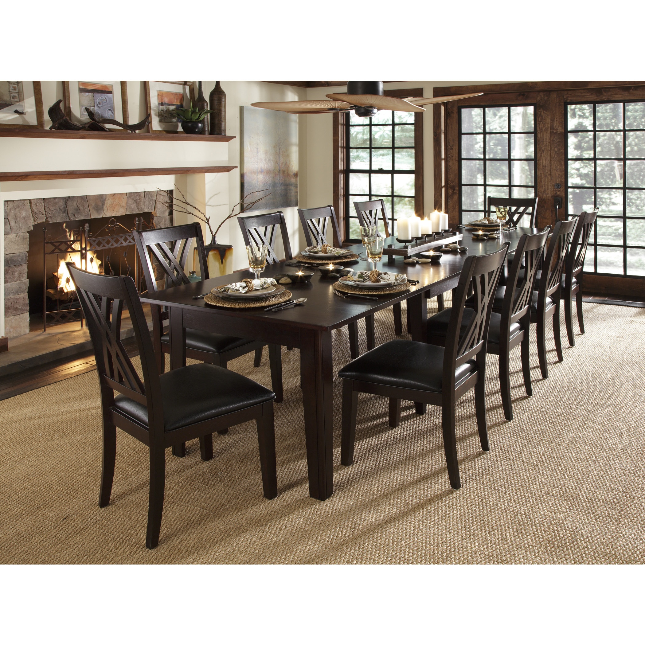 Shop Simply Solid Asha 7Piece Solid Wood Dining Set Free Shipping