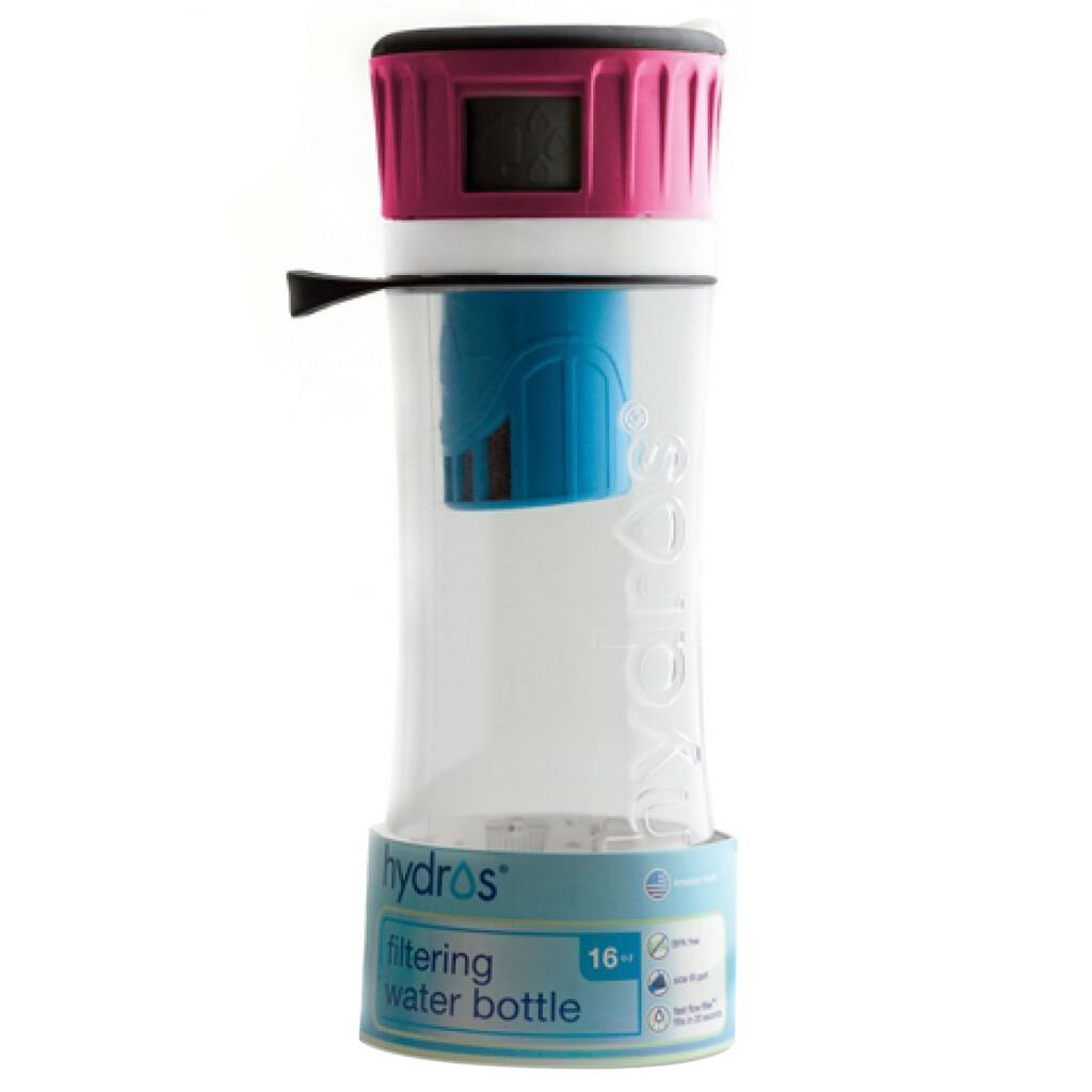 Pink Hydros Side-Fill Water Purifier Bottle (#HBSF-Pnk)