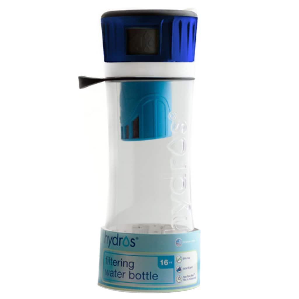 Hydros Side-Fill Water Purifier Bottle (Blue, #HBSF-Blu)