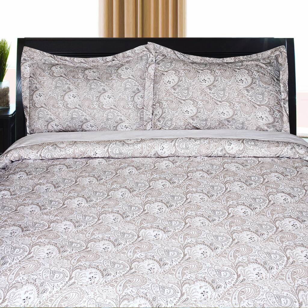 Ultra Soft Wrinkle Resistant Paisley 3-piece Duvet Set
