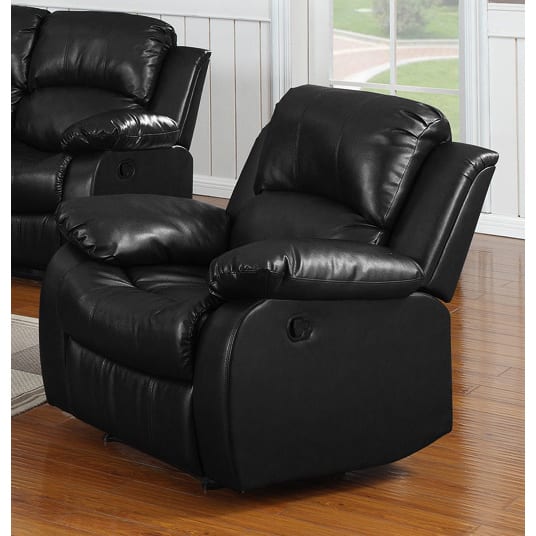 Single Bonded Leather Rocker Recliner