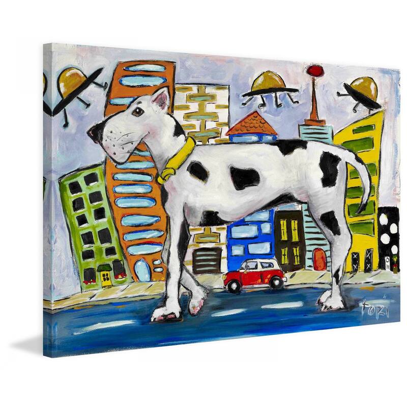 Marmont Hill - "Urban Abduction" by Tori Campisi Painting Print on Canvas - Multi-Color