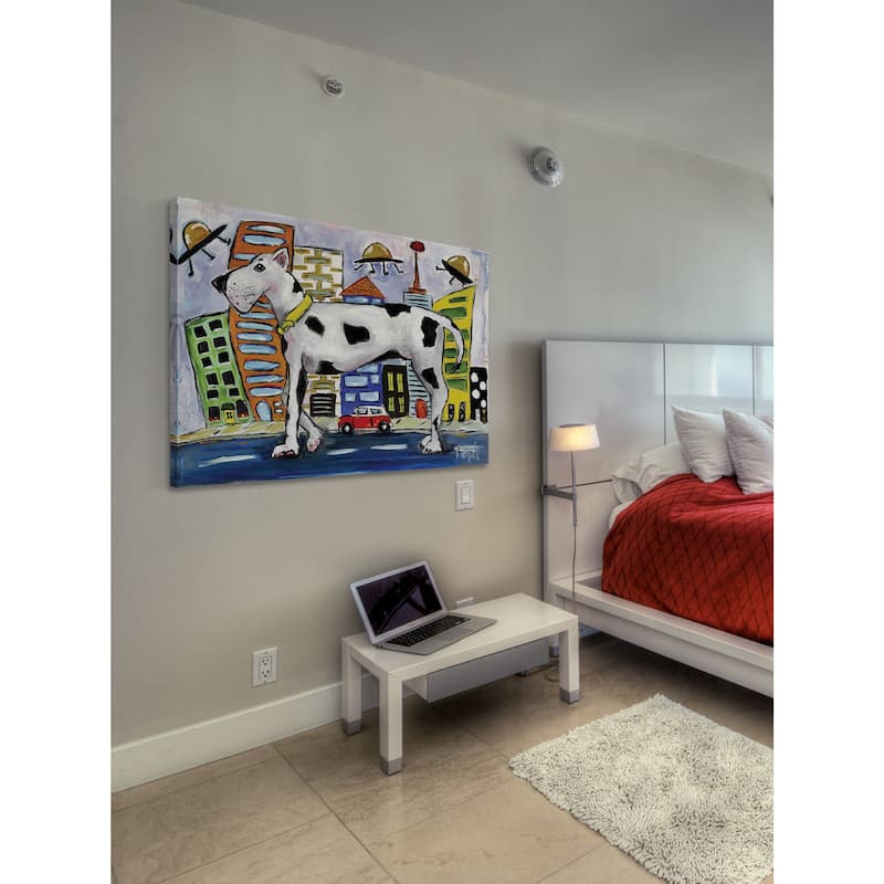 Marmont Hill - "Urban Abduction" by Tori Campisi Painting Print on Canvas - Multi-Color