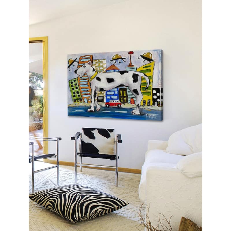 Marmont Hill - "Urban Abduction" by Tori Campisi Painting Print on Canvas - Multi-Color