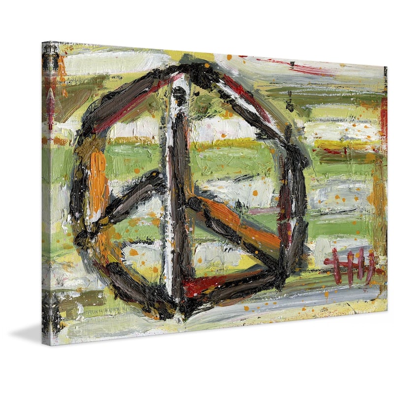 Marmont Hill - "Green Peace" by Tori Campisi Painting Print on Canvas - Multi-Color