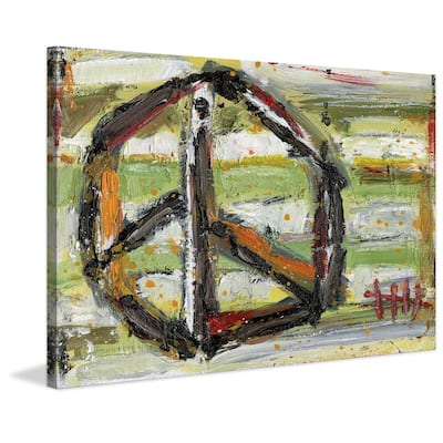Marmont Hill - "Green Peace" by Tori Campisi Painting Print on Canvas - Multi-Color