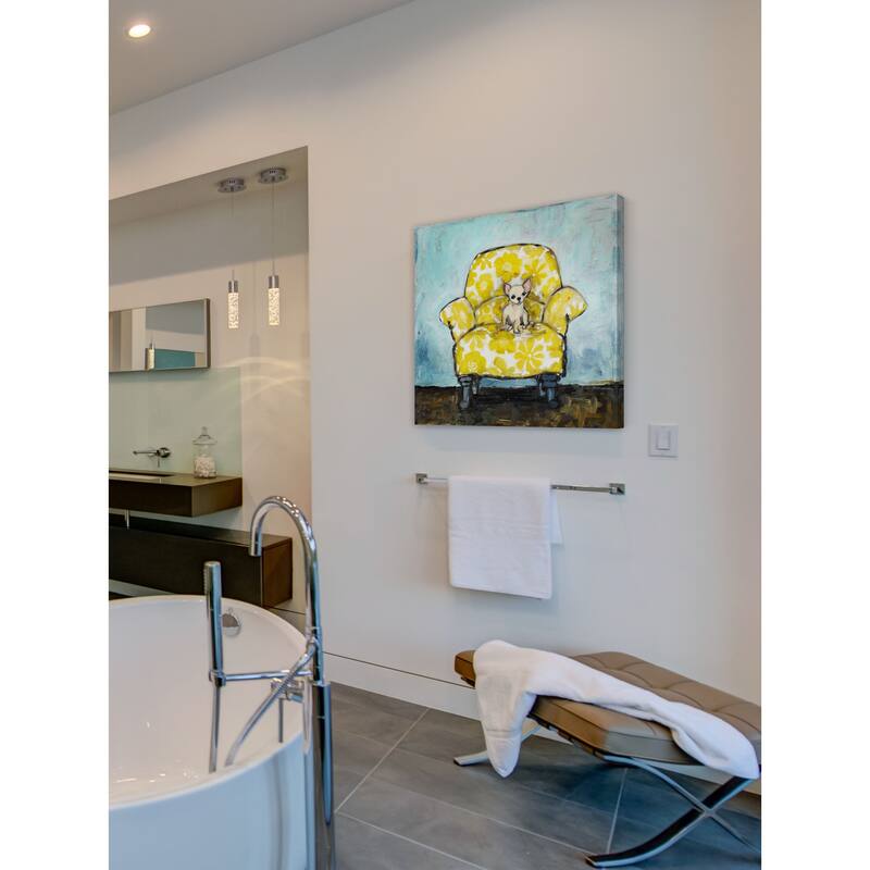 Marmont Hill - "Dog Allowed In" by Tori Campisi Painting Print on Canvas