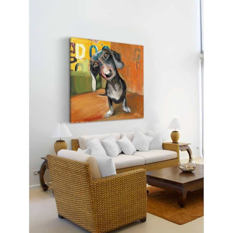 Marmont Hill - "Wasn't Me" by Tori Campisi Painting Print on Canvas - Multi-Color
