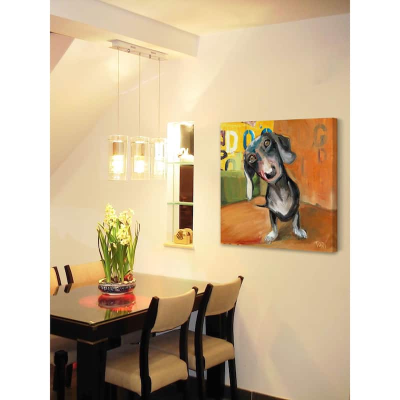 Marmont Hill - "Wasn't Me" by Tori Campisi Painting Print on Canvas - Multi-Color
