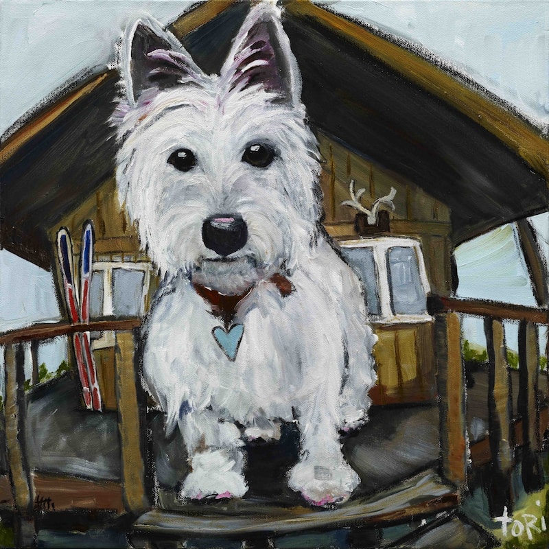 Marmont Hill - "Dash In Cabin" by Tori Campisi Painting Print on Canvas - Multi-Color