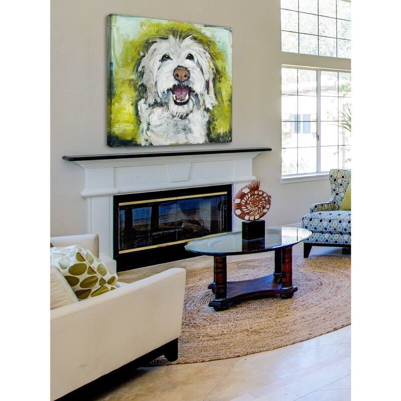 Marmont Hill - "Smiley Dog" by Tori Campisi Painting Print on Canvas