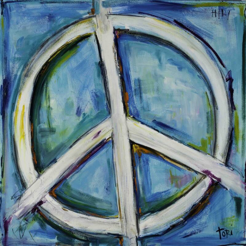 Marmont Hill - "Finding The Peace" by Tori Campisi Painting Print on Canvas - Multi-Color