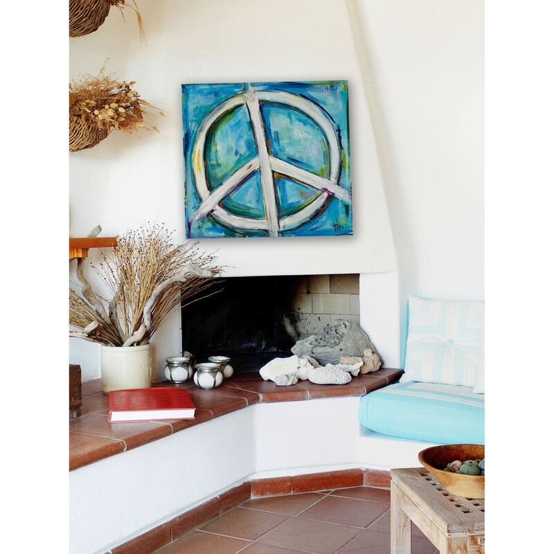 Marmont Hill - "Finding The Peace" by Tori Campisi Painting Print on Canvas - Multi-Color