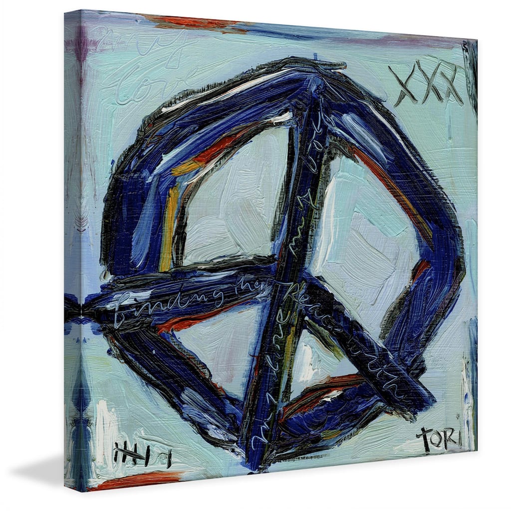Marmont Hill - "Blue Peace" by Tori Campisi Painting Print on Canvas - Multi-Color
