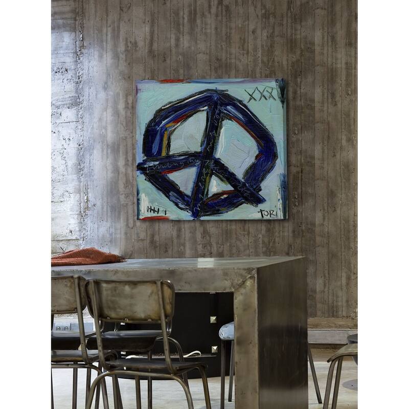 Marmont Hill - "Blue Peace" by Tori Campisi Painting Print on Canvas - Multi-Color