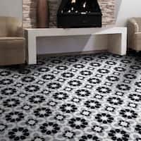 Shop Azrou Grey Handmade Moroccan 8 x 8 inch Cement and Granite Floor ...