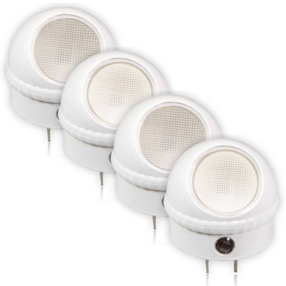 Maxxima Swivel Head LED Night Light with Sensor (Pack of 4)