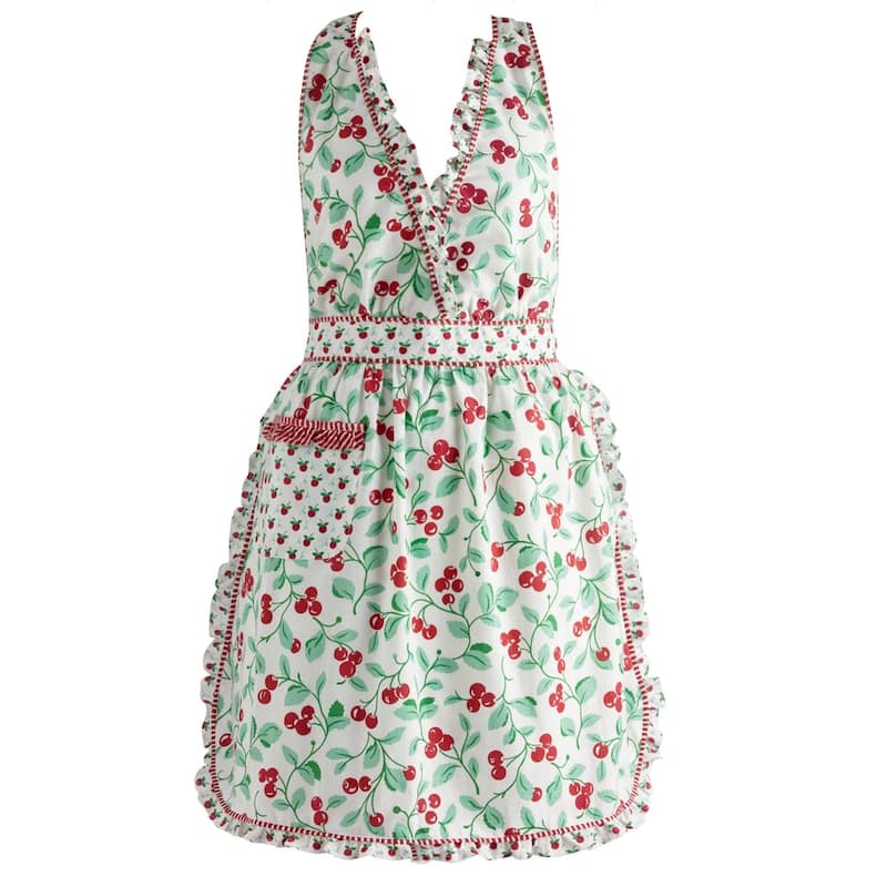 DII Cheri Vintage Cherry-themed Apron