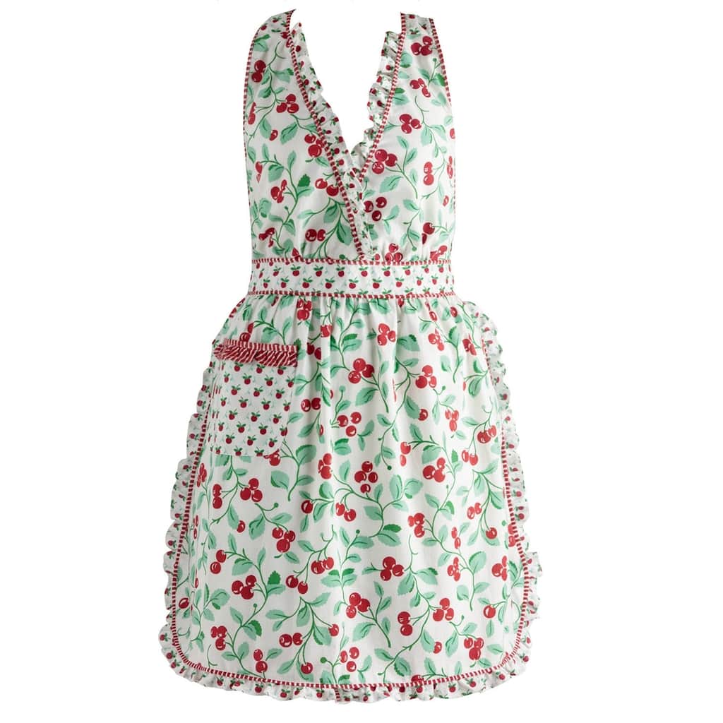 DII Cheri Vintage Cherry-themed Apron
